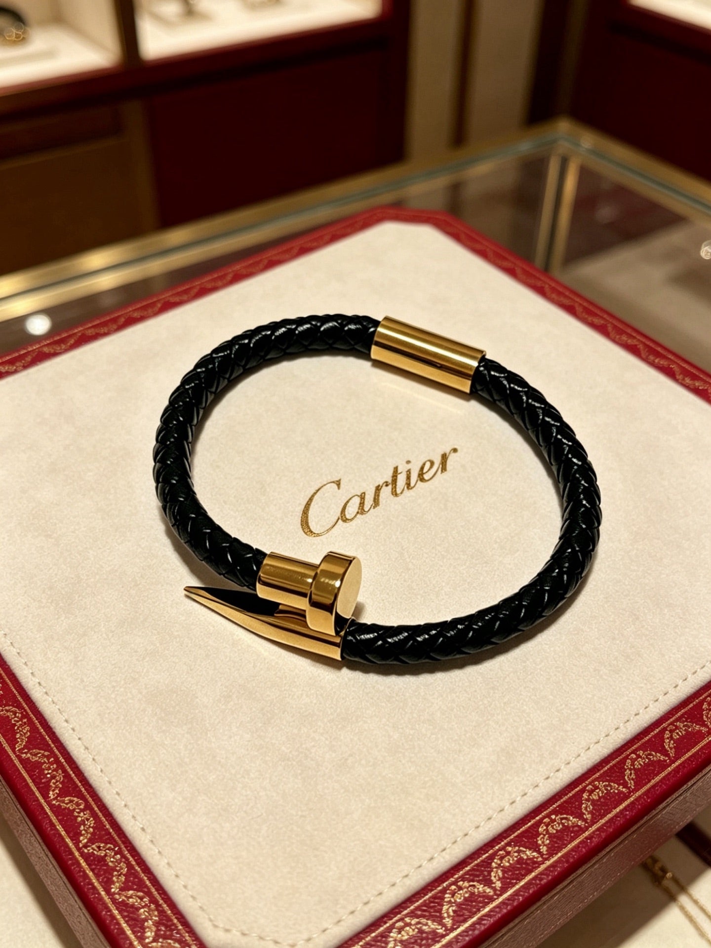 Sculptural Statement Bracelet in Gold-Tone – Design 118 front view