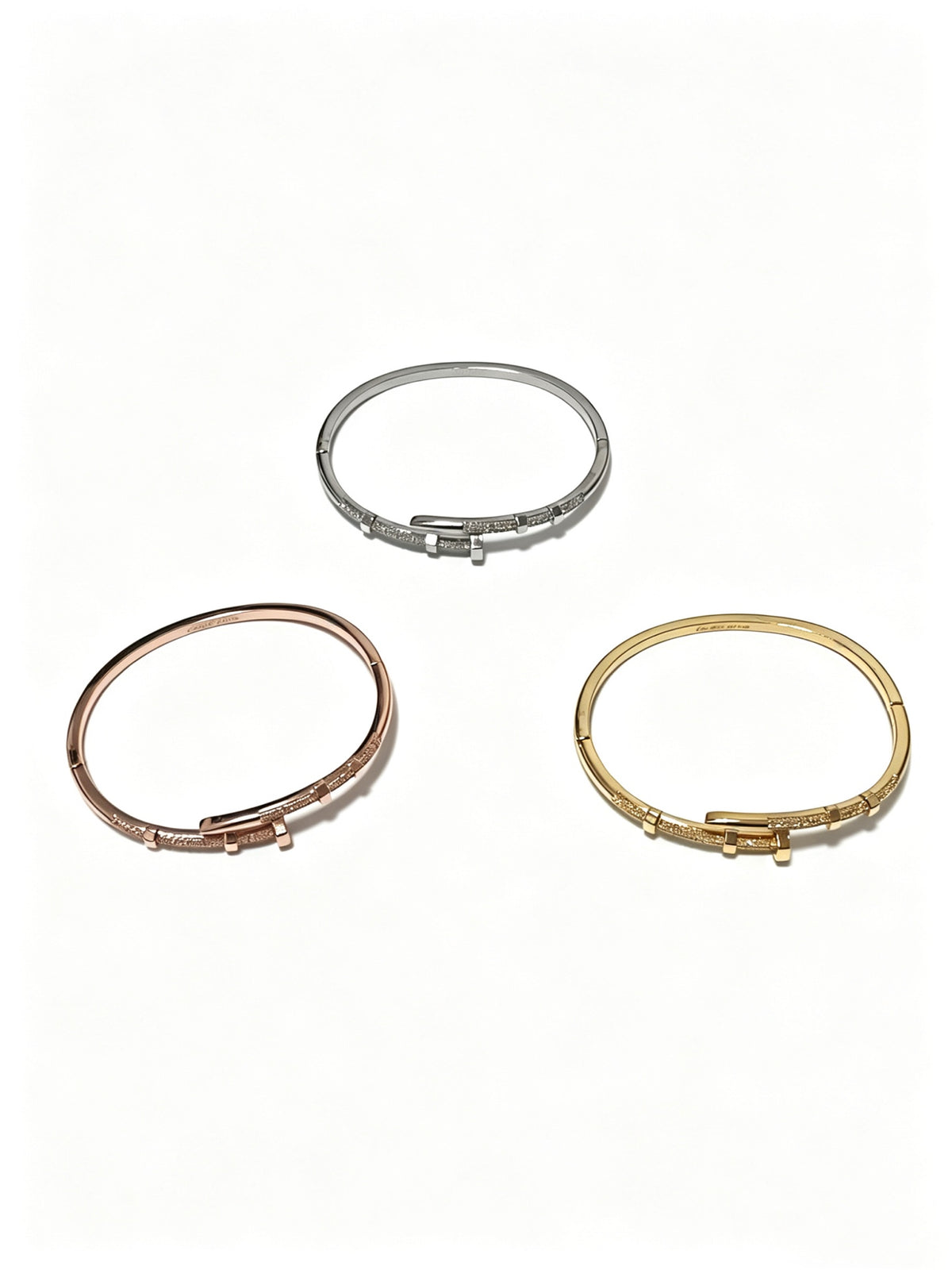 Sculptural Statement Bracelet in Gold-Tone – Design 116 front view