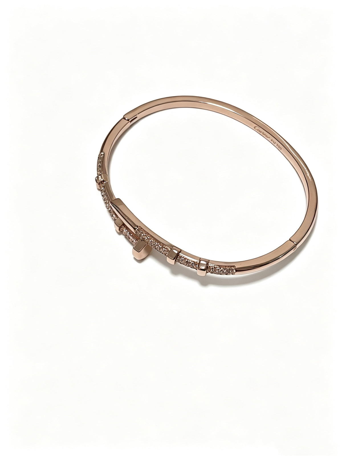 Sculptural Statement Bracelet in Gold-Tone – Design 115 front view