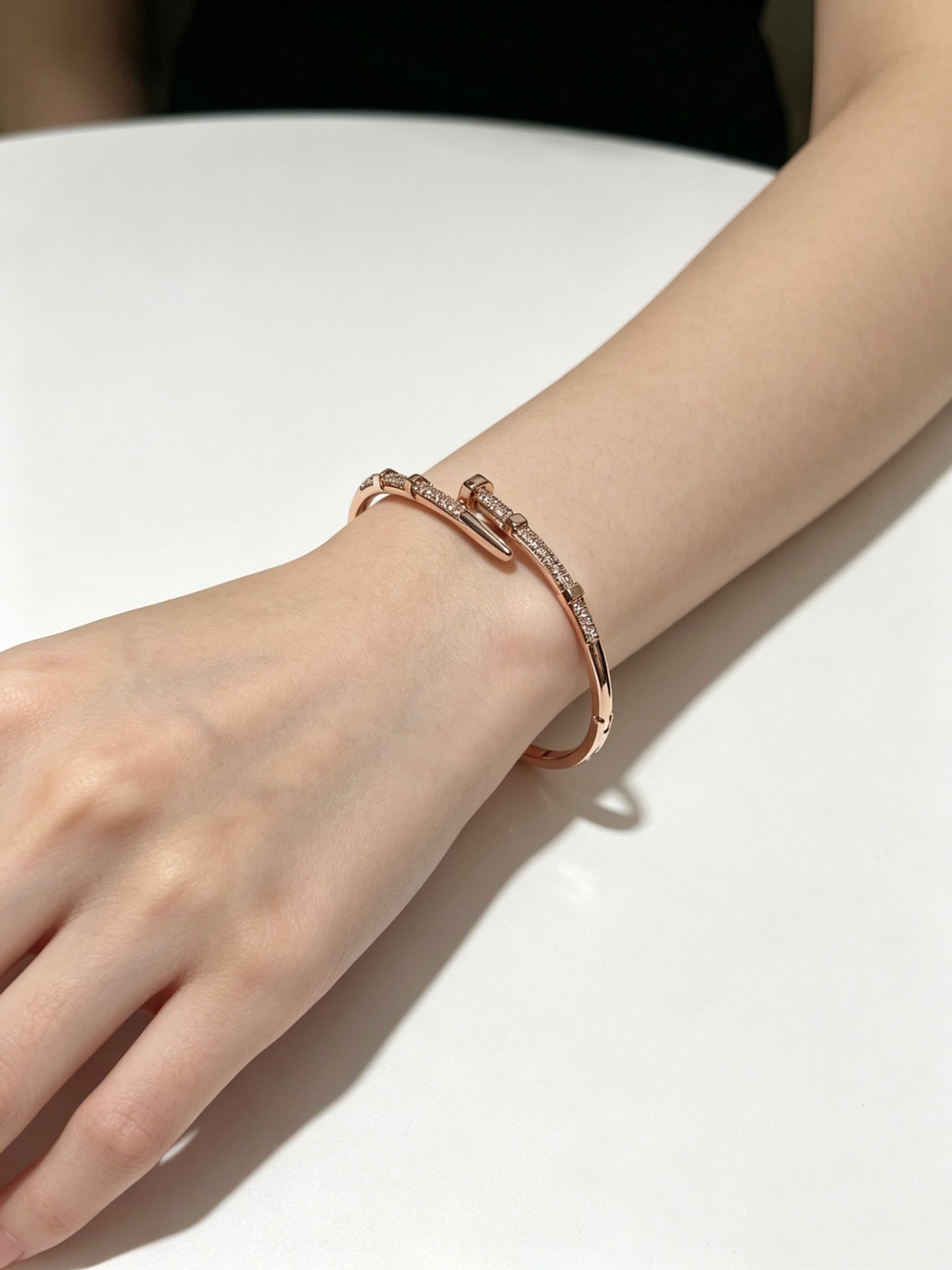 Sculptural Statement Bracelet in Gold-Tone – Design 115 main product view