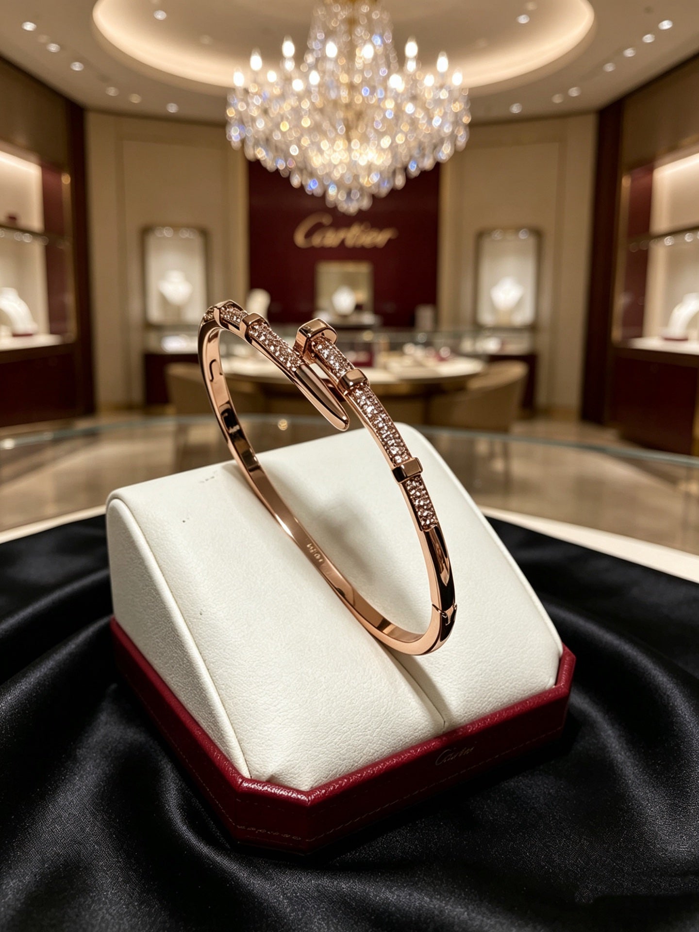 Sculptural Statement Bracelet in Gold-Tone – Design 115 styled view