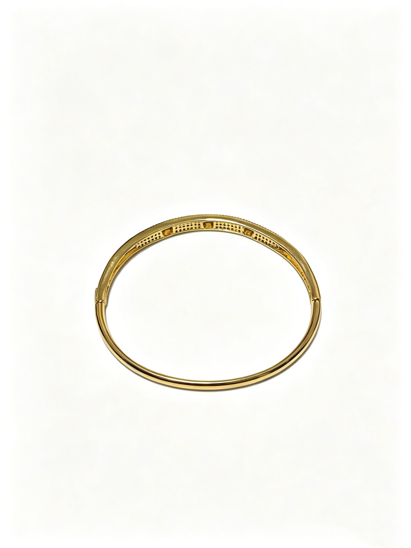 Sculptural Statement Bracelet in Gold-Tone – Design 112 front view