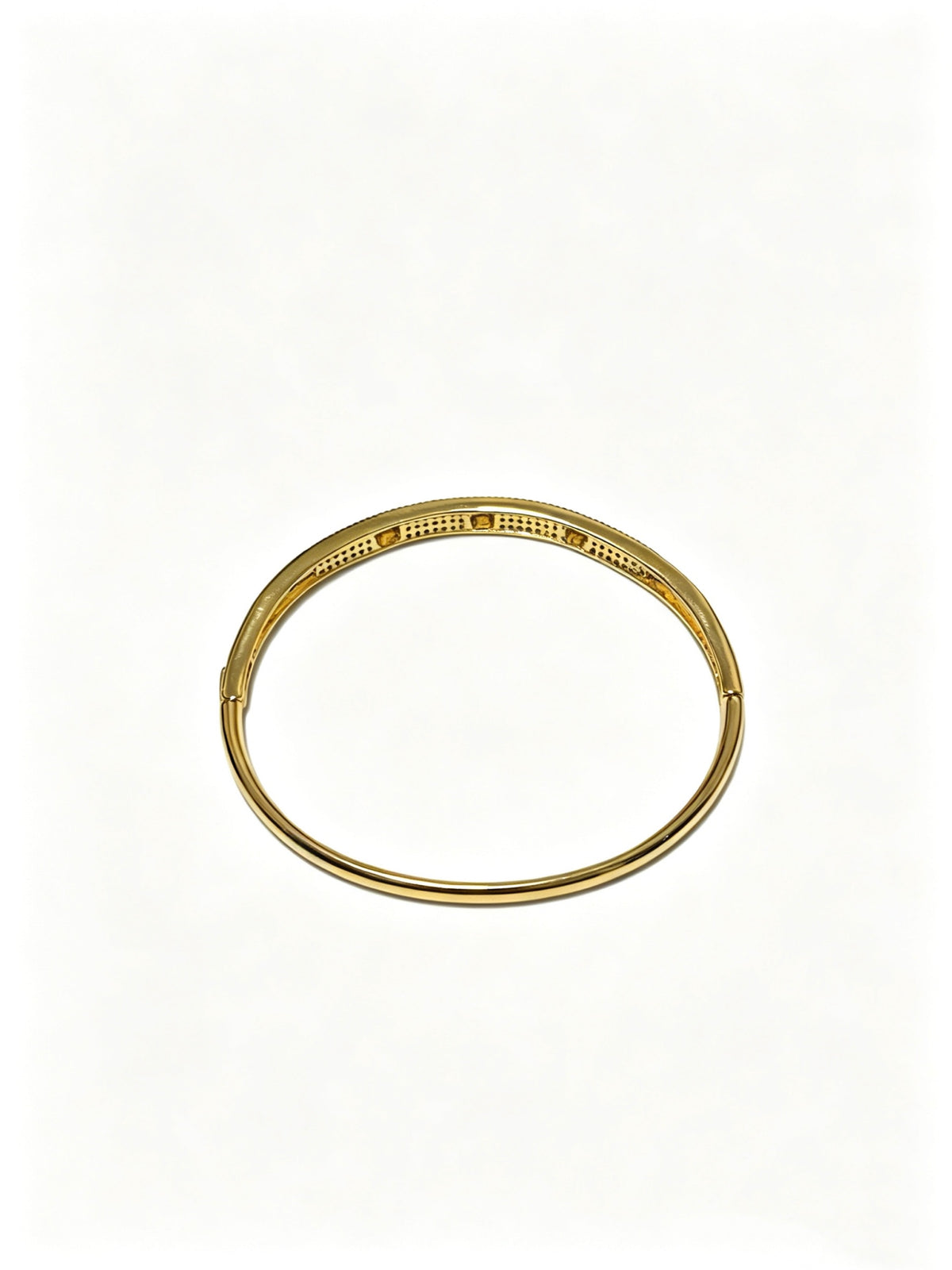 Sculptural Statement Bracelet in Gold-Tone – Design 112 front view