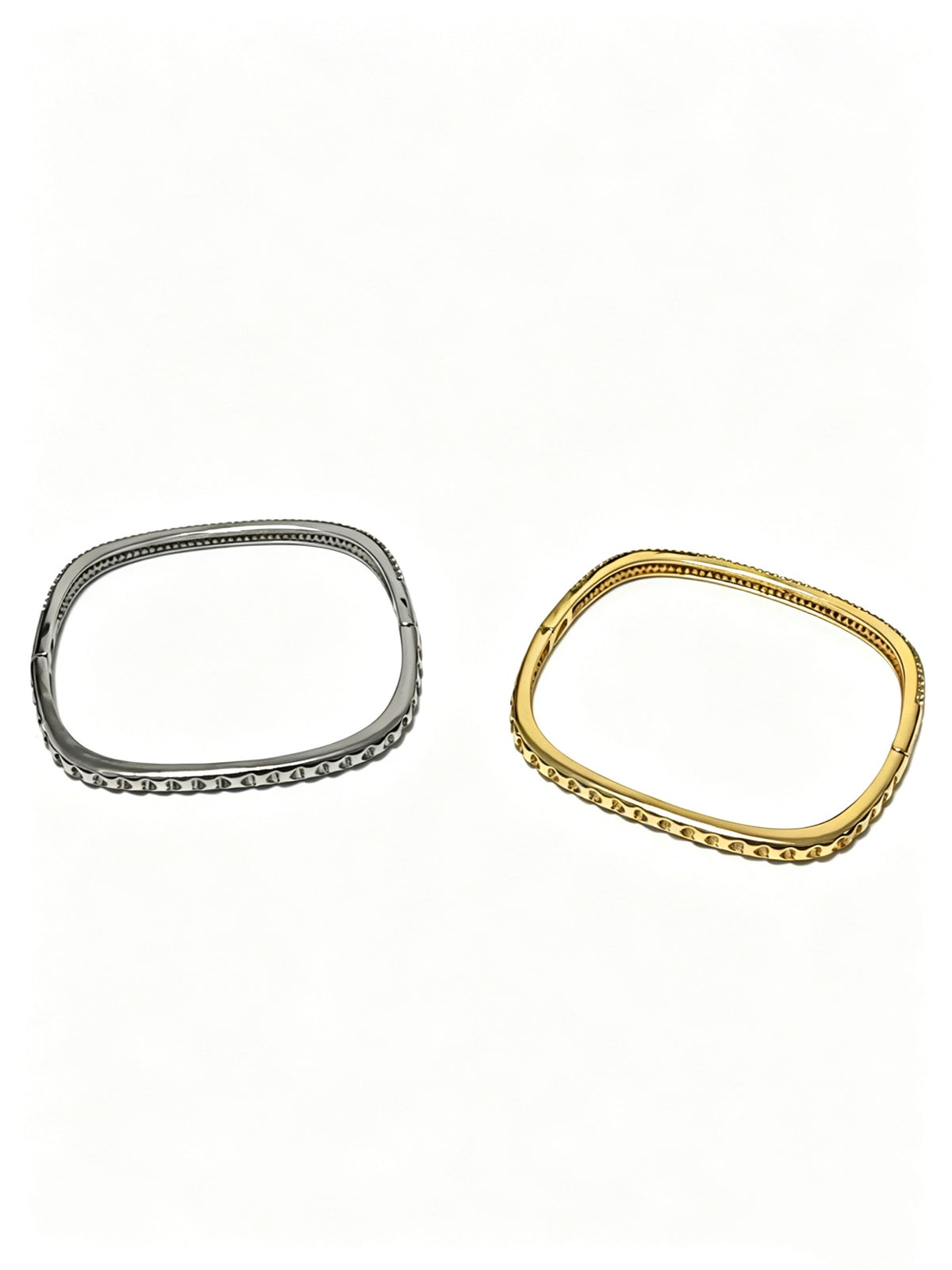 Sculptural Statement Bracelet in Gold-Tone – Design 111 front view