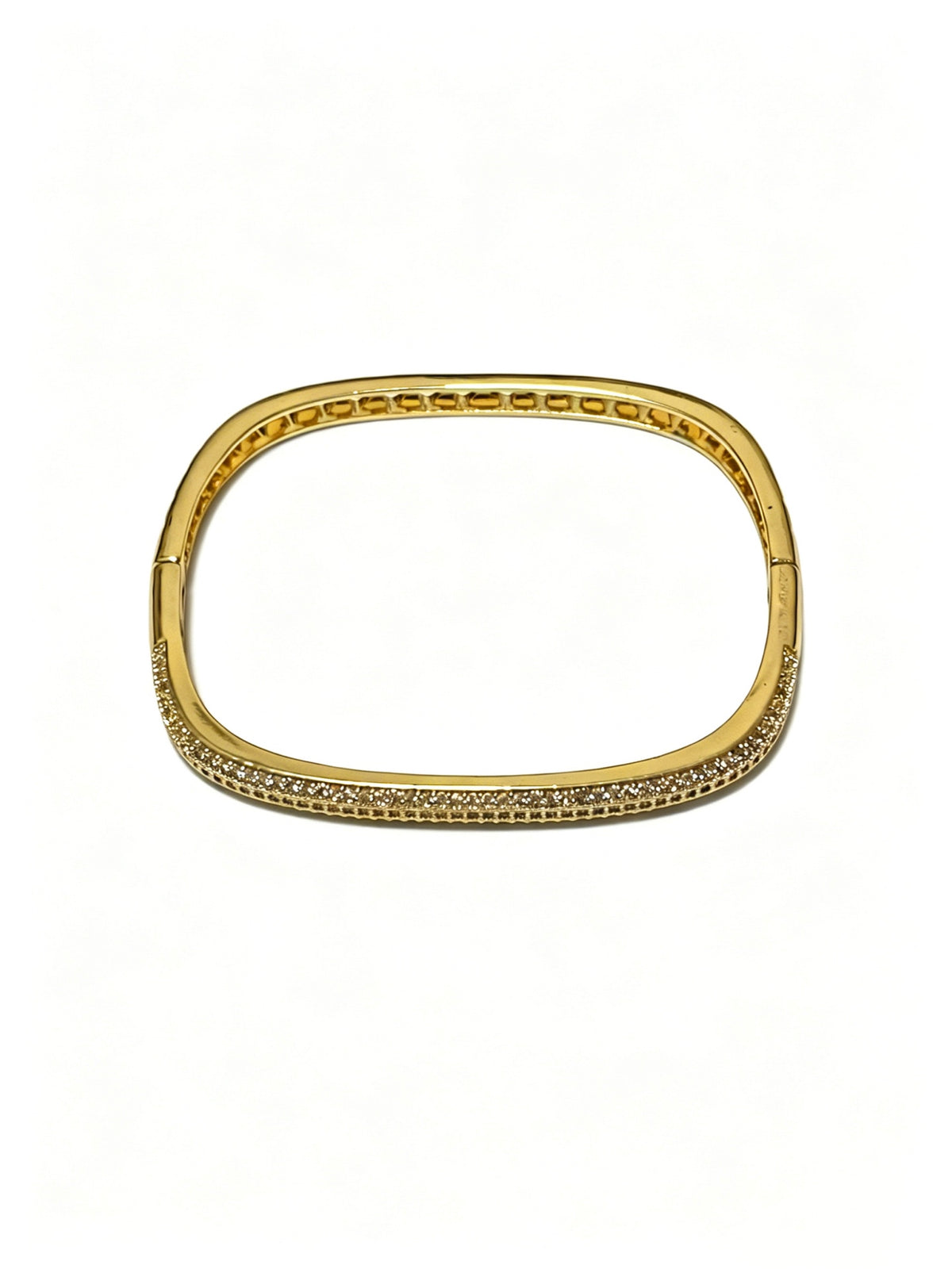 Sculptural Statement Bracelet in Gold-Tone – Design 111 detail view