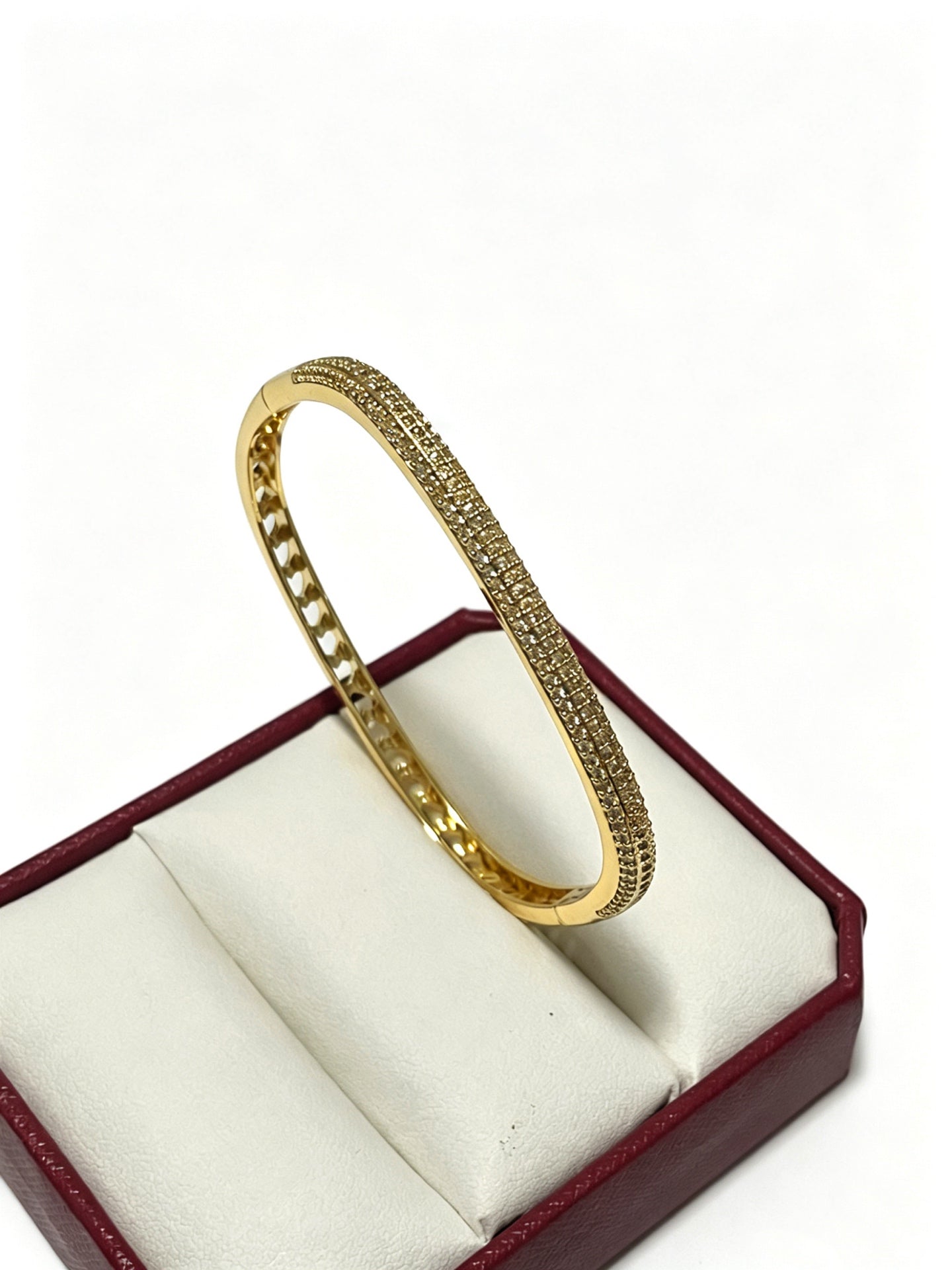 Sculptural Statement Bracelet in Gold-Tone – Design 111 styled view