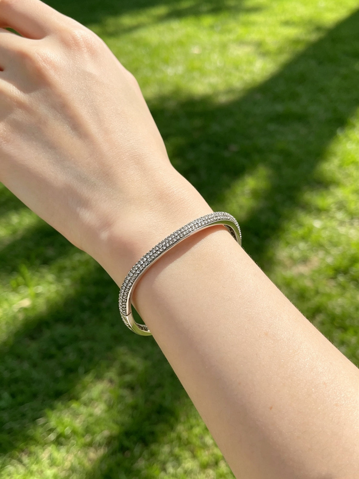 Sculptural Statement Bracelet in Gold-Tone – Design 110 styled view