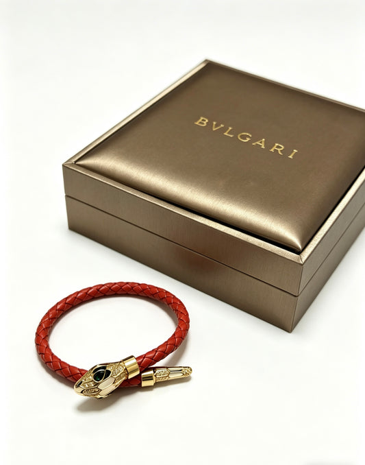 Geometric Emblem Braided Bracelet in Polished Metal-Tone – Design 016 main product view