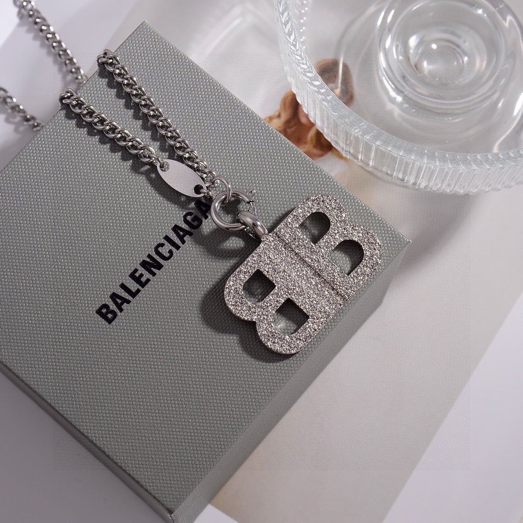 Geometric Emblem Pendant Necklace in Gold-Tone – Design 005 detail view