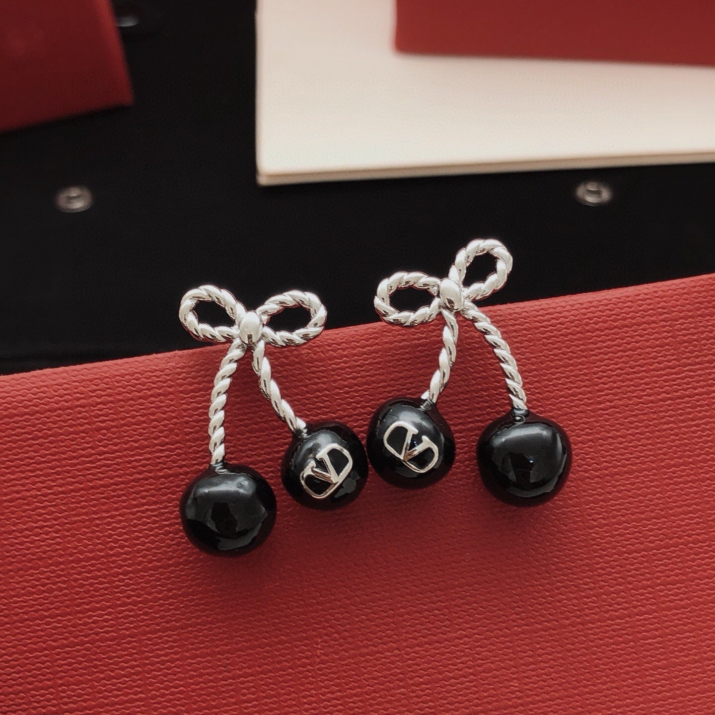 Bow Stud Earrings in Gold-Tone close-up view