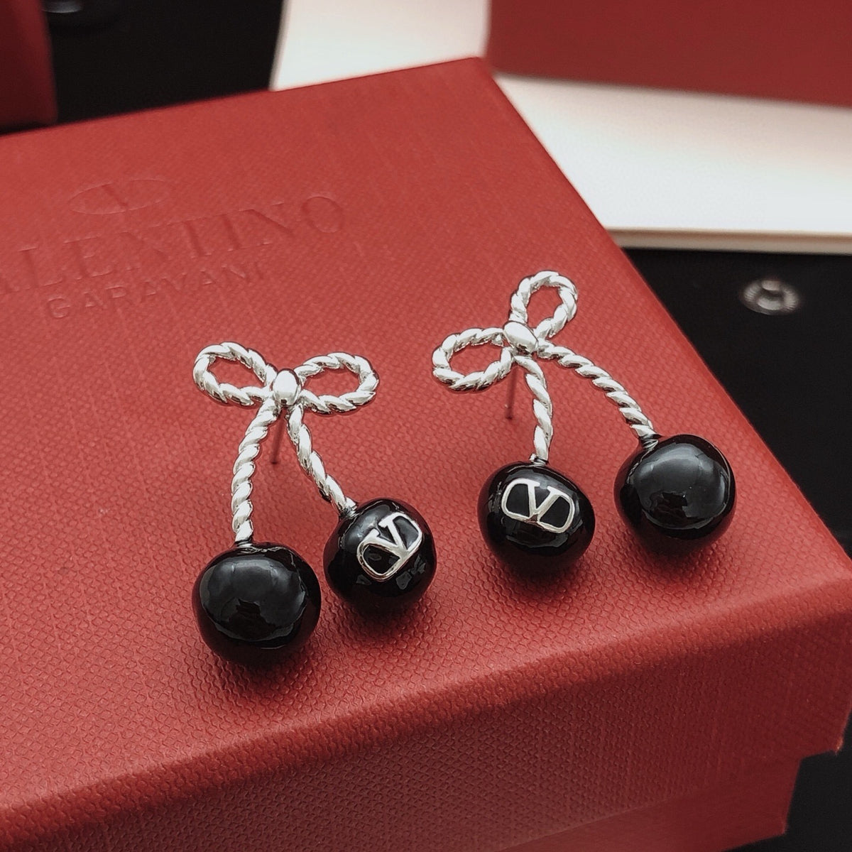 Bow Stud Earrings in Gold-Tone front view