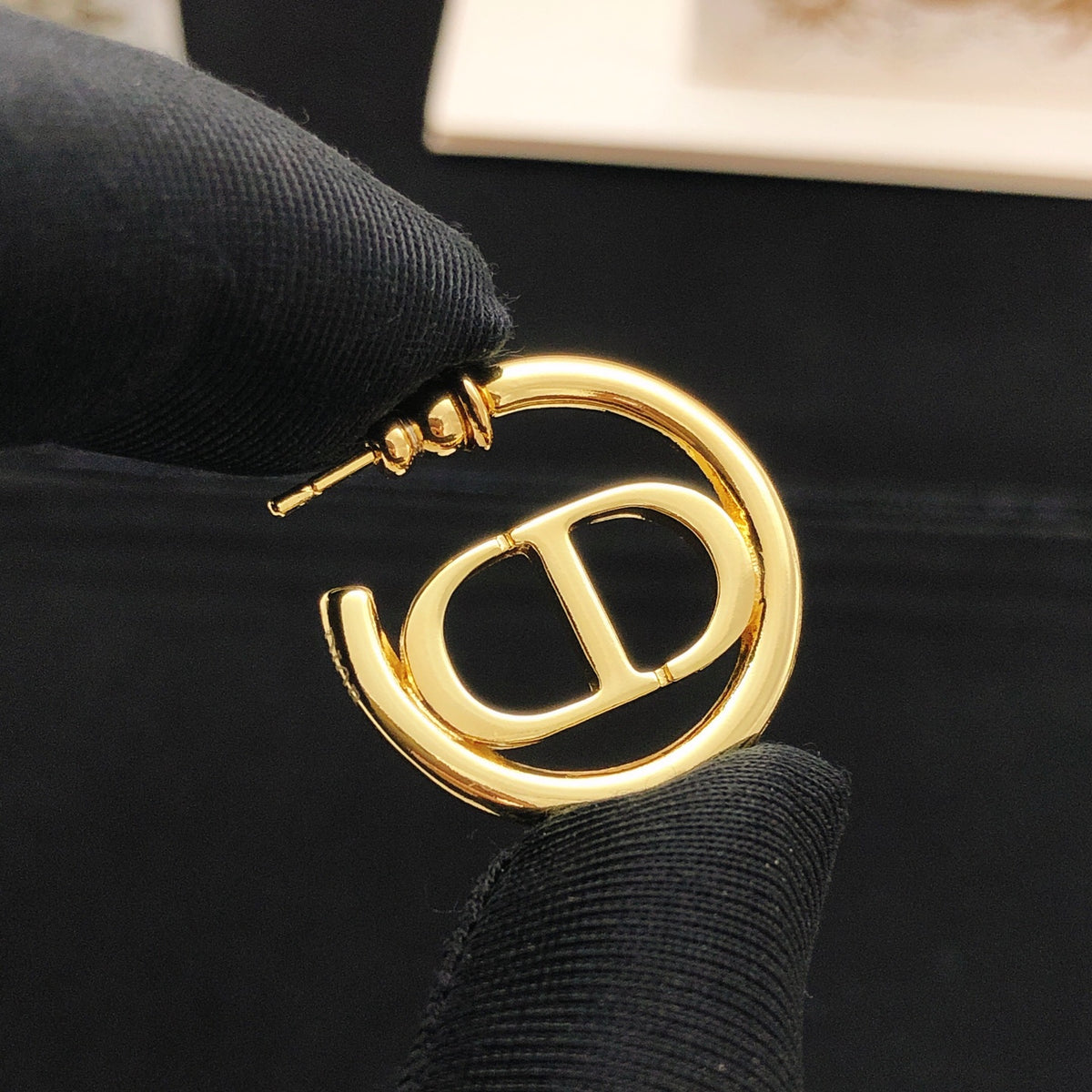 Sculptural Statement Earrings in Polished Metal-Tone – Design 002 front view