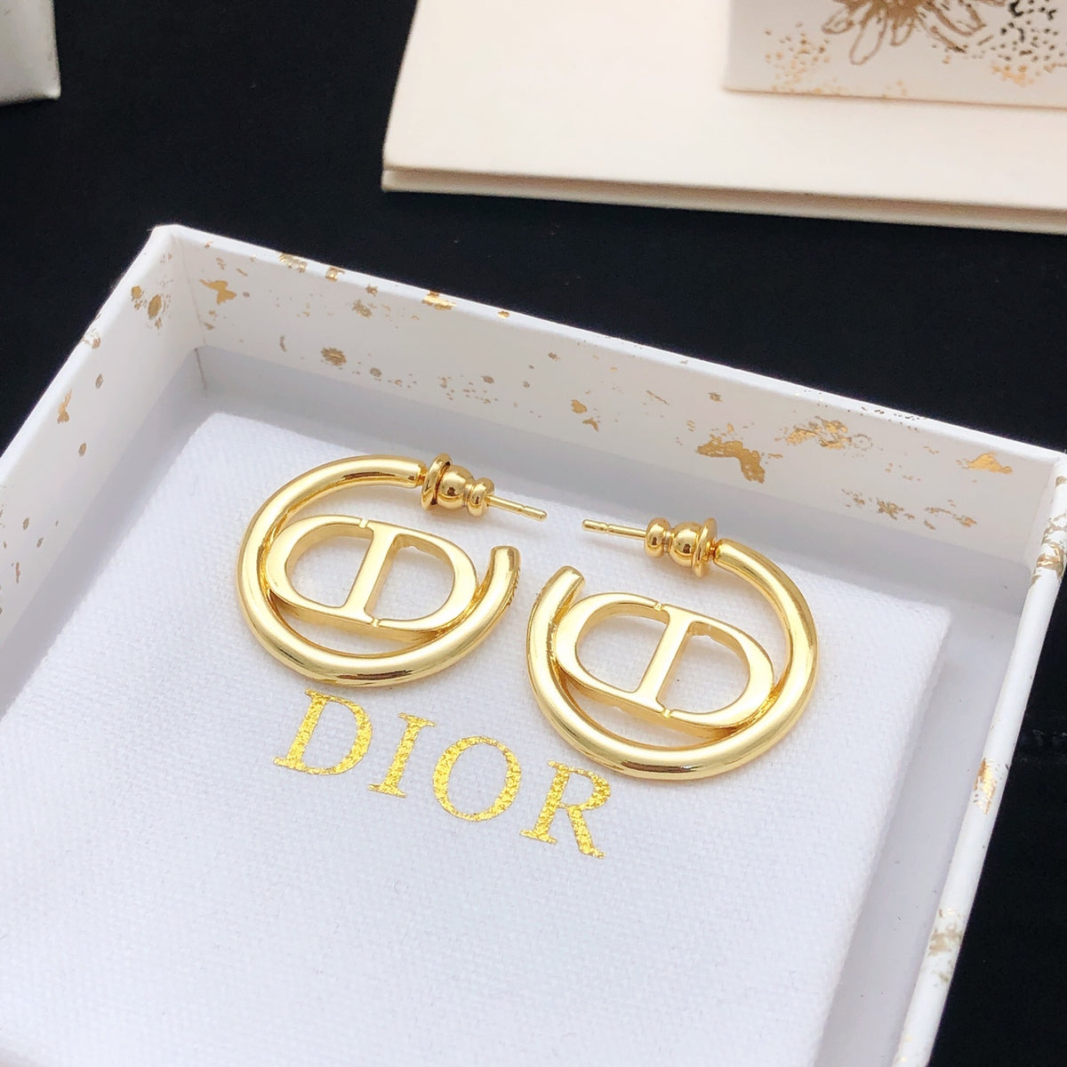 Sculptural Statement Earrings in Polished Metal-Tone – Design 002 styled view