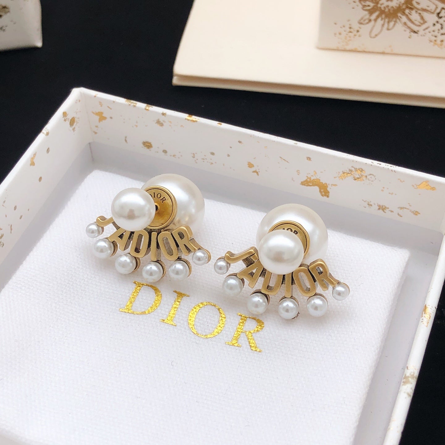 Sculptural Stud Earrings in Polished Metal-Tone – Design 012 side detail
