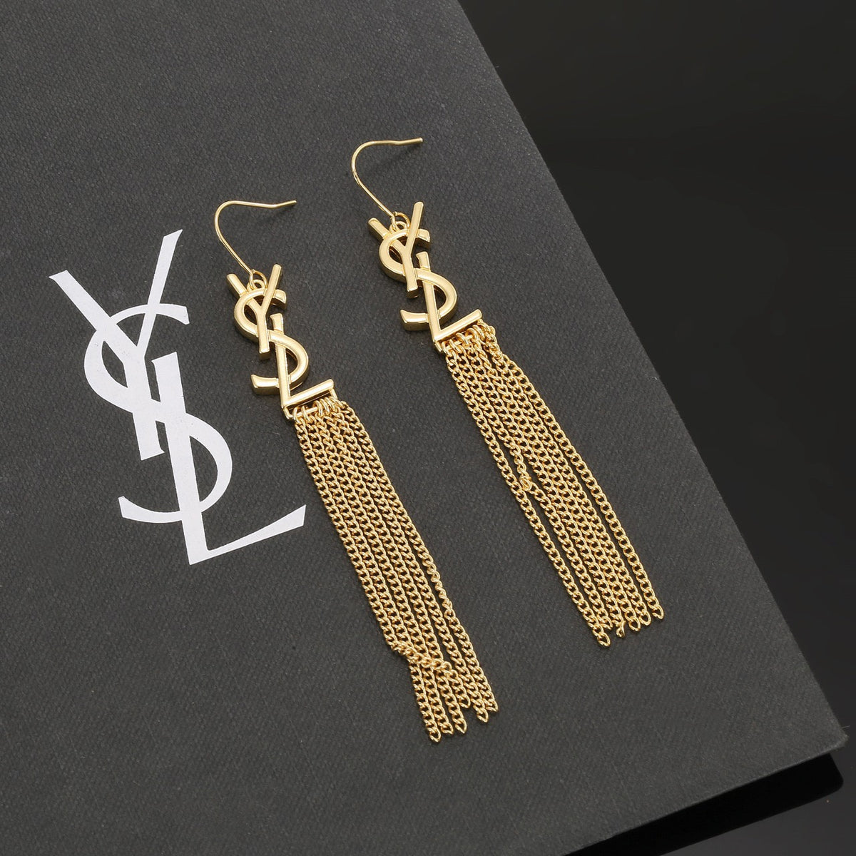 Geometric Emblem Stud Earrings in Polished Metal-Tone – Design 008 close-up detail
