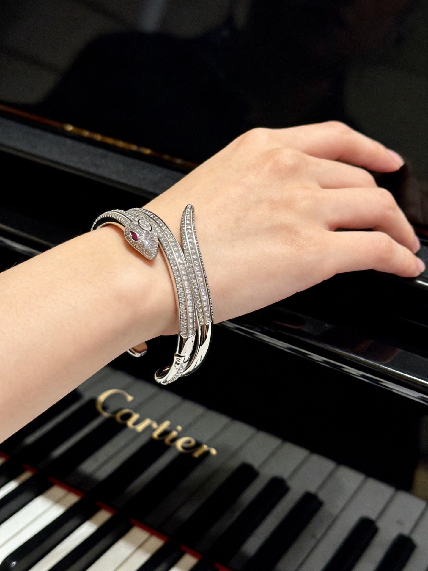 Sculptural Statement Bracelet in Gold-Tone – Design 109 front view