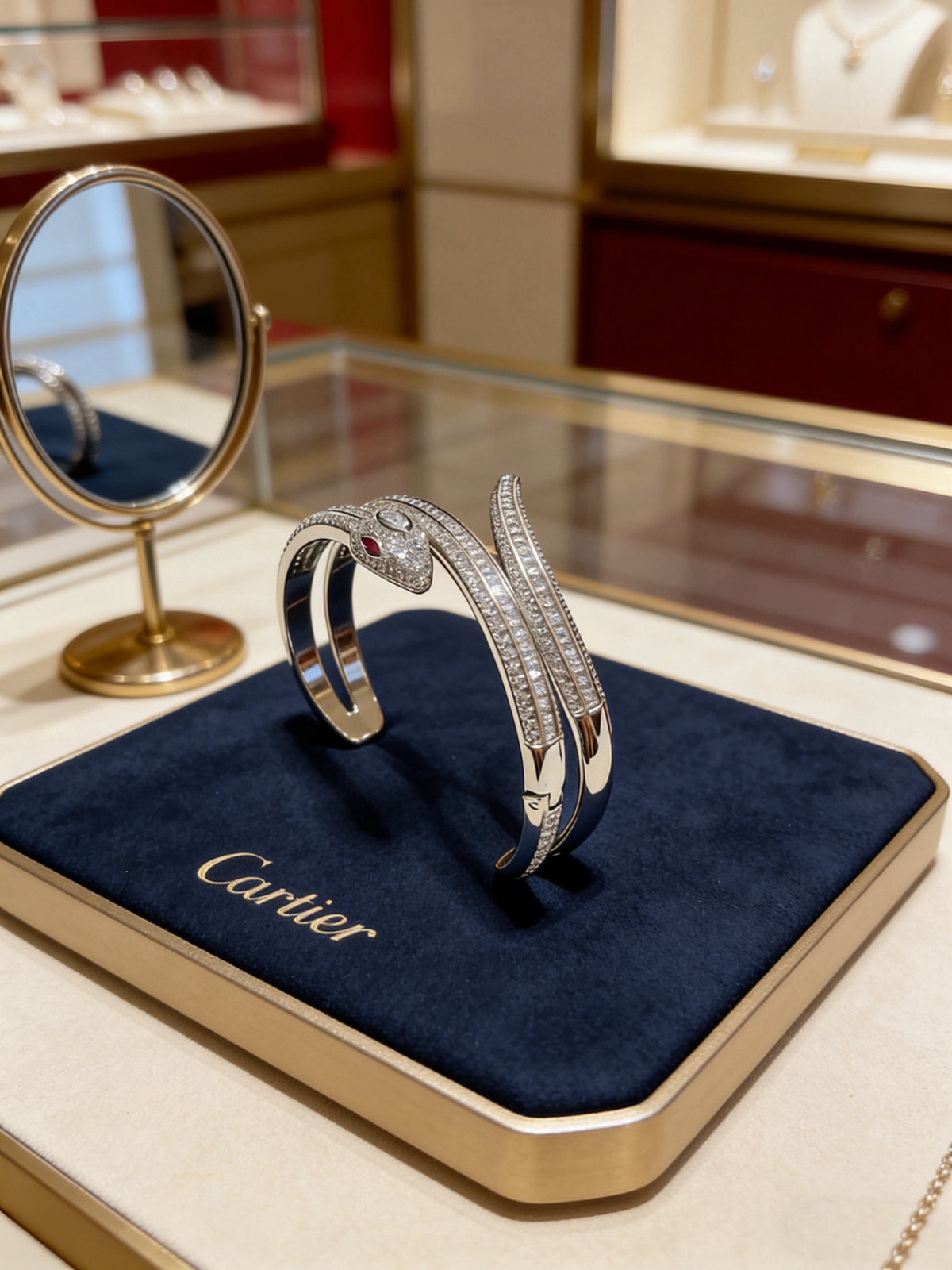 Sculptural Statement Bracelet in Gold-Tone – Design 109 styled view