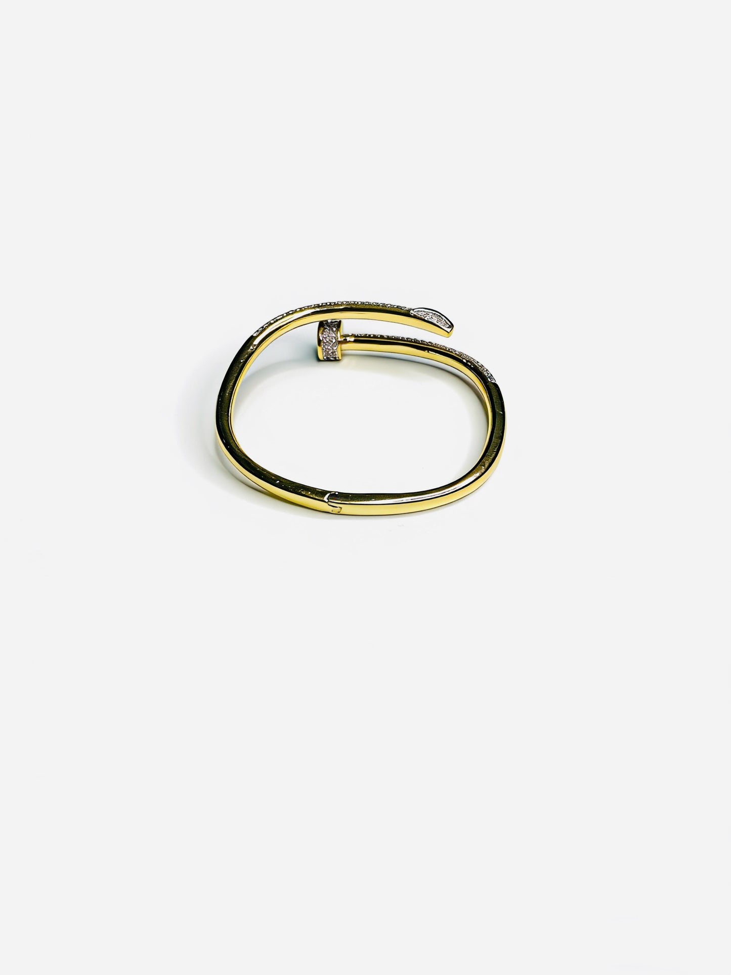 Sculptural Statement Bracelet in Gold-Tone – Design 105 detail view