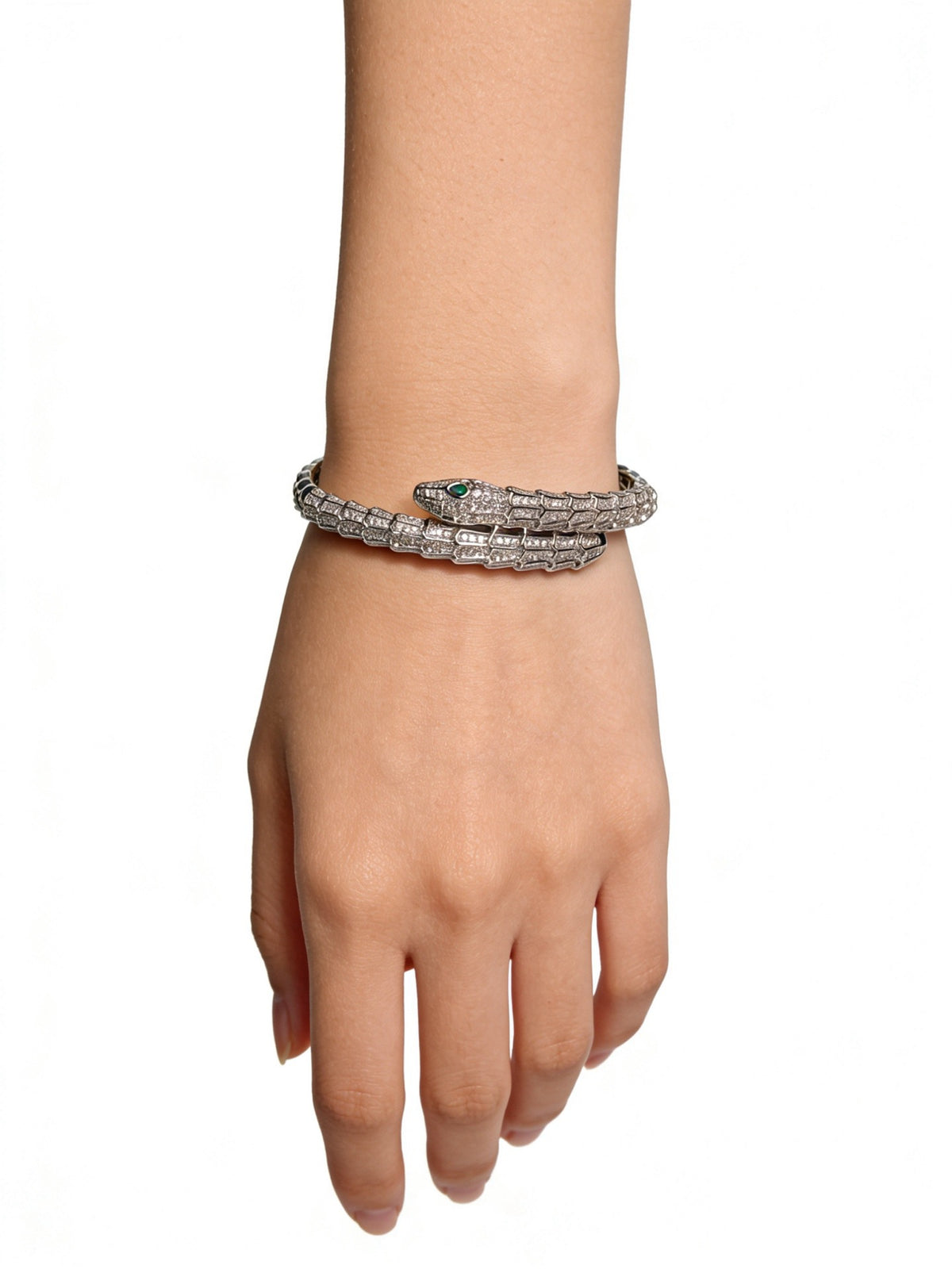 Sculptural Statement Bracelet in Gold-Tone – Design 104 front view