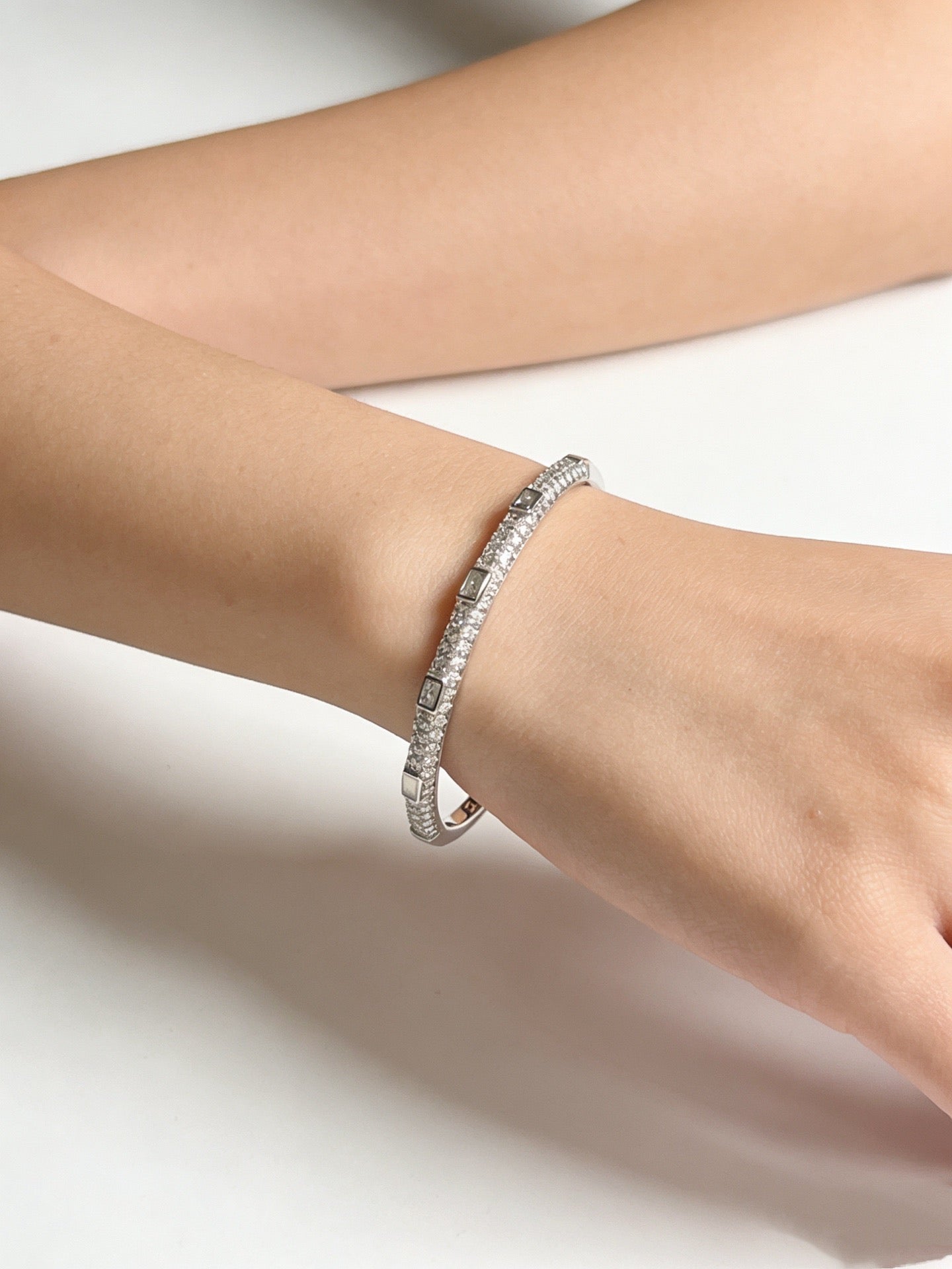 Sculptural Statement Bracelet in Gold-Tone – Design 136 front view