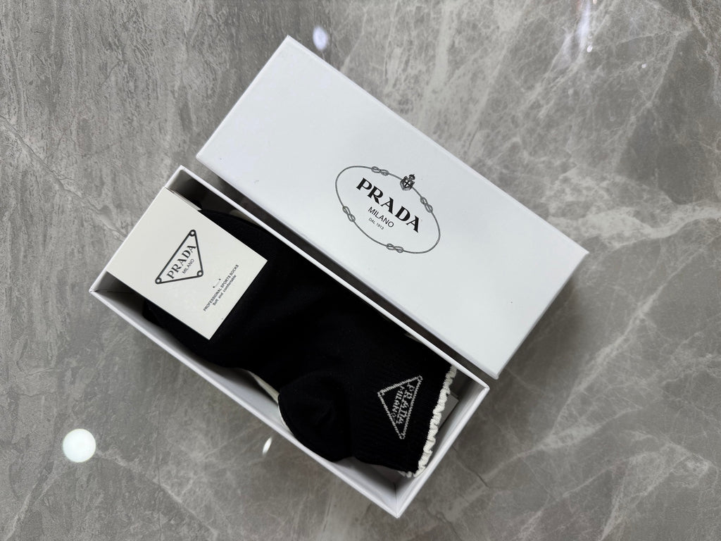 Prada Small Triangle Details Ankle Socks - 5-Pair Set