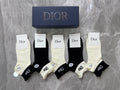 Dior Clean Wordmark Details Ankle Socks - 5-Pair Set