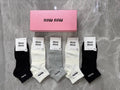 Miu Miu Clean Wordmark Details Ankle Socks