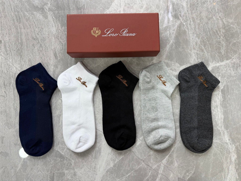 Loro Piana Restrained Wordmarks Ankle Socks