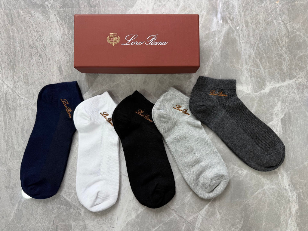 Loro Piana Restrained Wordmarks Ankle Socks