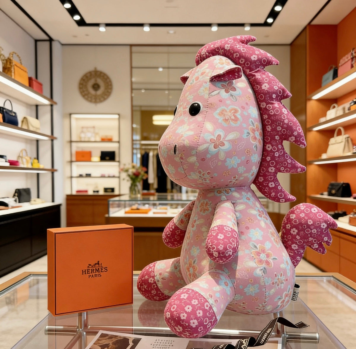 Horse Plush Figure – Design 001 close-up detail