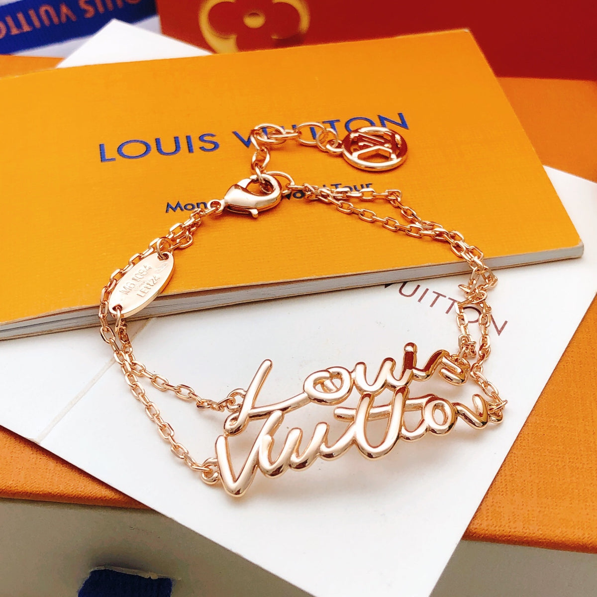 Geometric Emblem Bracelet in Rose-Gold-Tone – Rose Gold Detail – Design 004 main product view