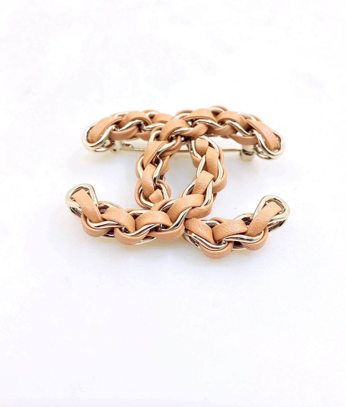 Signature Emblem Brooch in Gold-Tone – Design 001 main product view