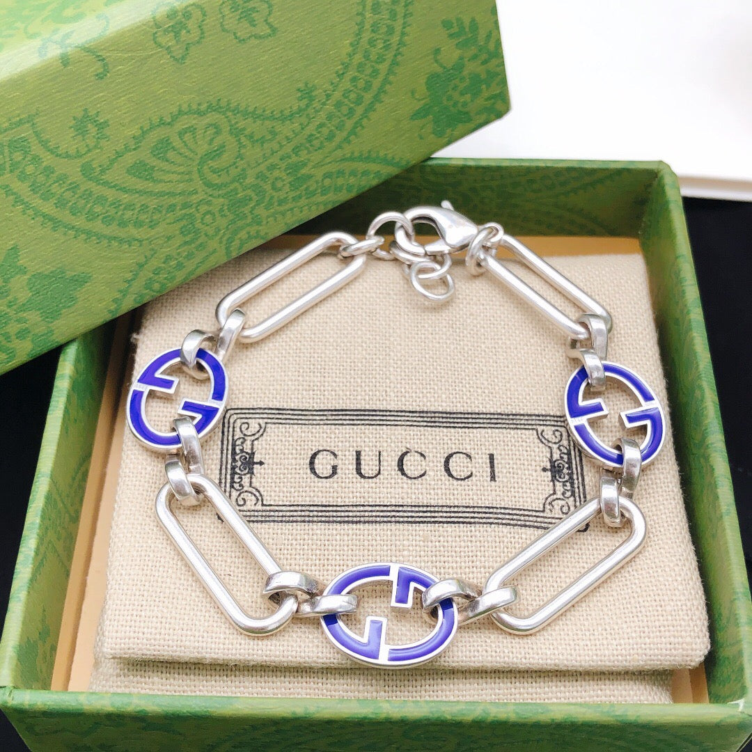 Geometric Emblem Bracelet in Polished Metal-Tone – Design 009 main product view