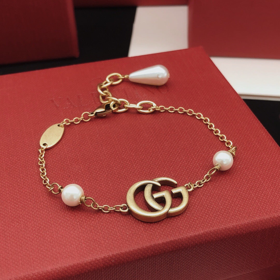 Geometric Emblem Bracelet in Gold-Tone – Design 011 main product view