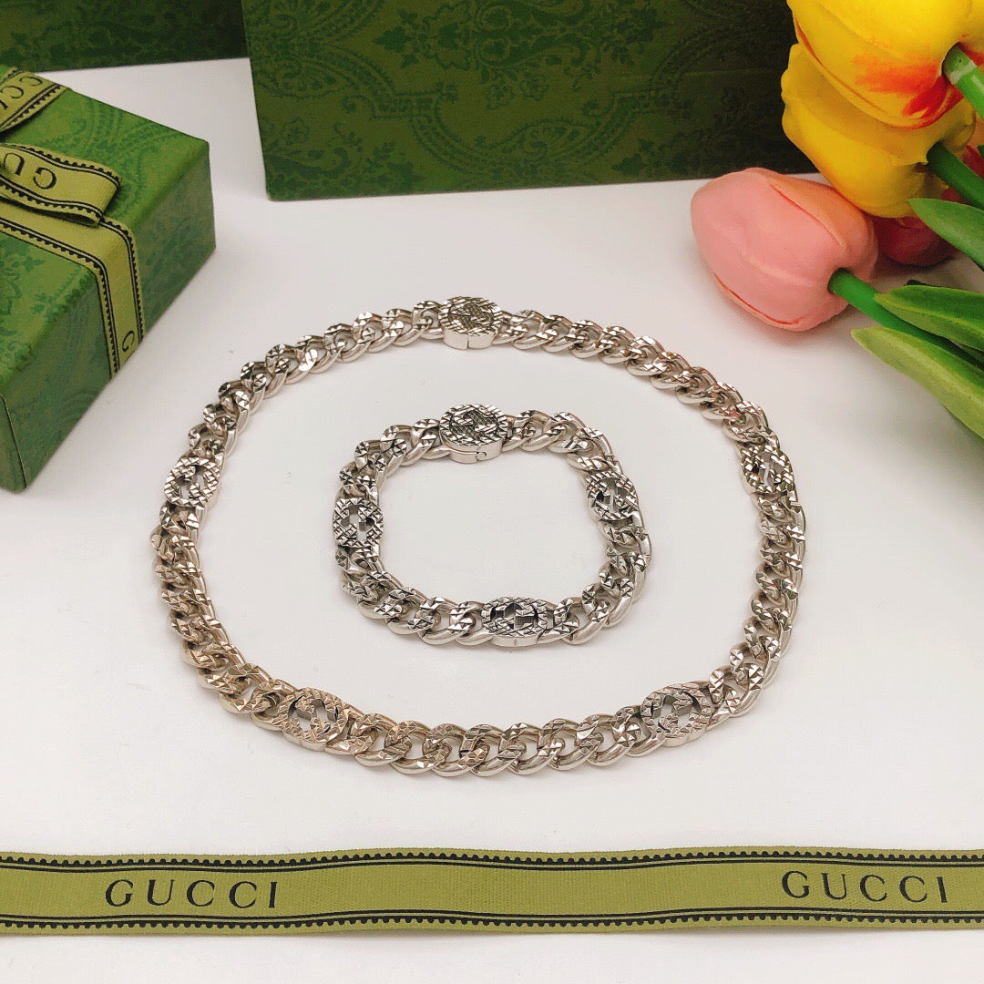 Geometric Emblem Bracelet in Silver-Tone – Design 002 styled product view