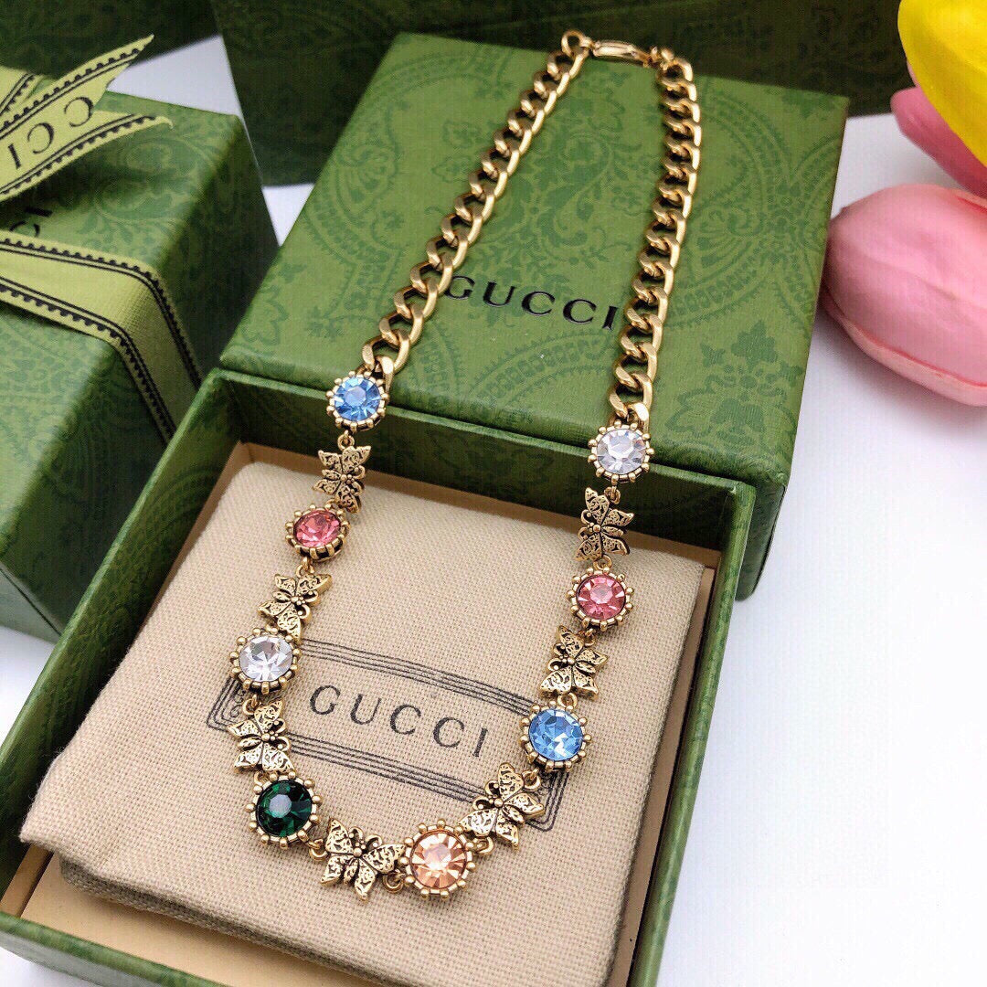 Geometric Emblem Pendant Necklace in Gold-Tone – Design 002 front product view