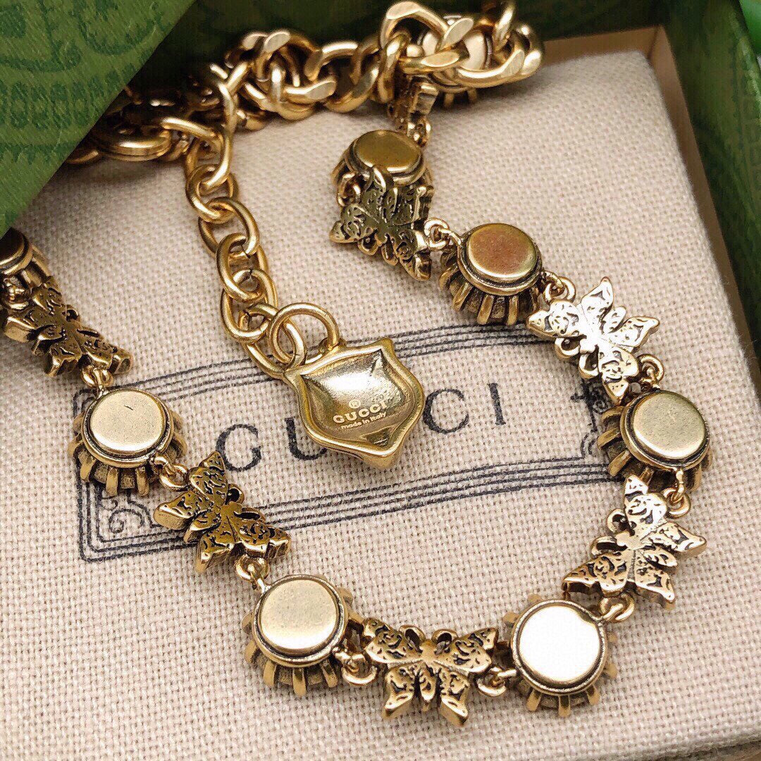 Geometric Emblem Pendant Necklace in Gold-Tone – Design 002 detail view