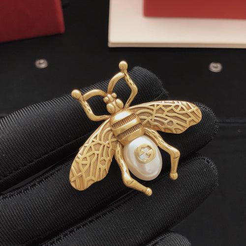 Bee Brooch in Gold-Tone front product view