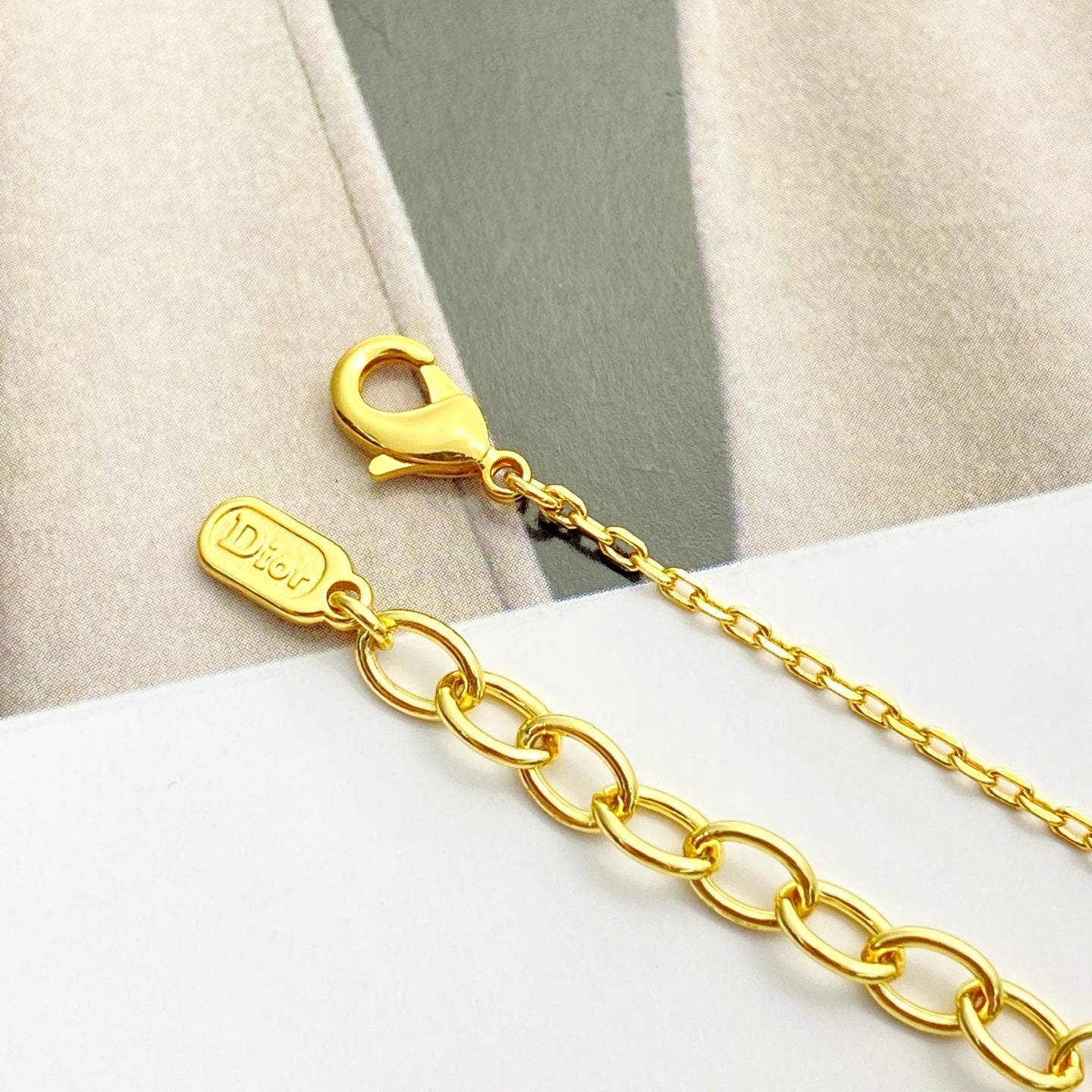 Star Motif Statement Bracelet in Polished Metal-Tone with Crystal-Style Accents close-up detail