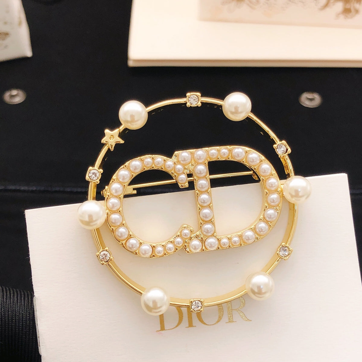 Sculptural Brooch Pin in Polished Metal-Tone – Design 007 styled view