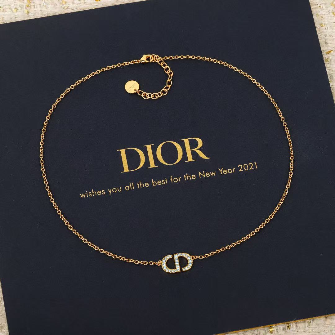Graphic Letter Motif Pendant Necklace in Polished Metal-Tone – Design 002 main product view
