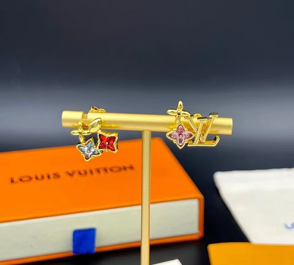 Letter Emblem Pendant Necklace in Polished Metal-Tone – Design 007 styled product view