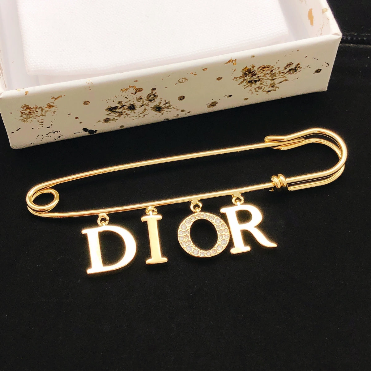 Graphic Letter Motif Jewelry Accessory in Polished Metal-Tone – Design 003 main product view