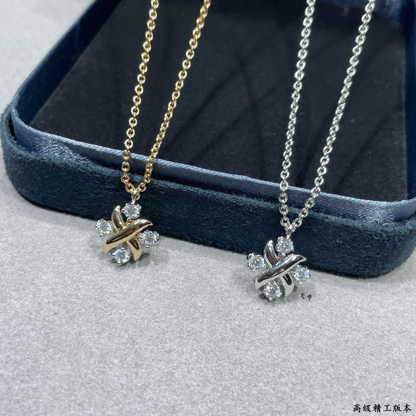 Signature Motif Pendant Necklace in Gold-Tone styled product view