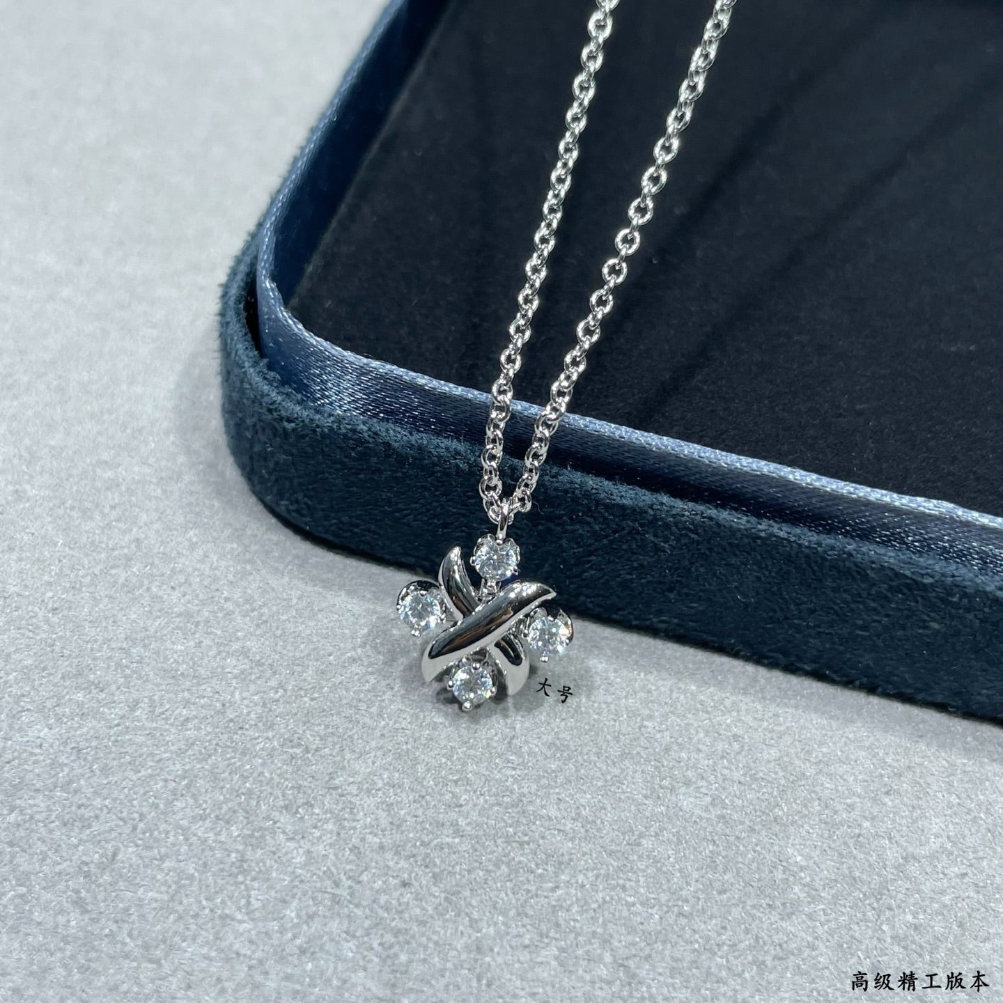 Signature Motif Pendant Necklace in Gold-Tone front product view