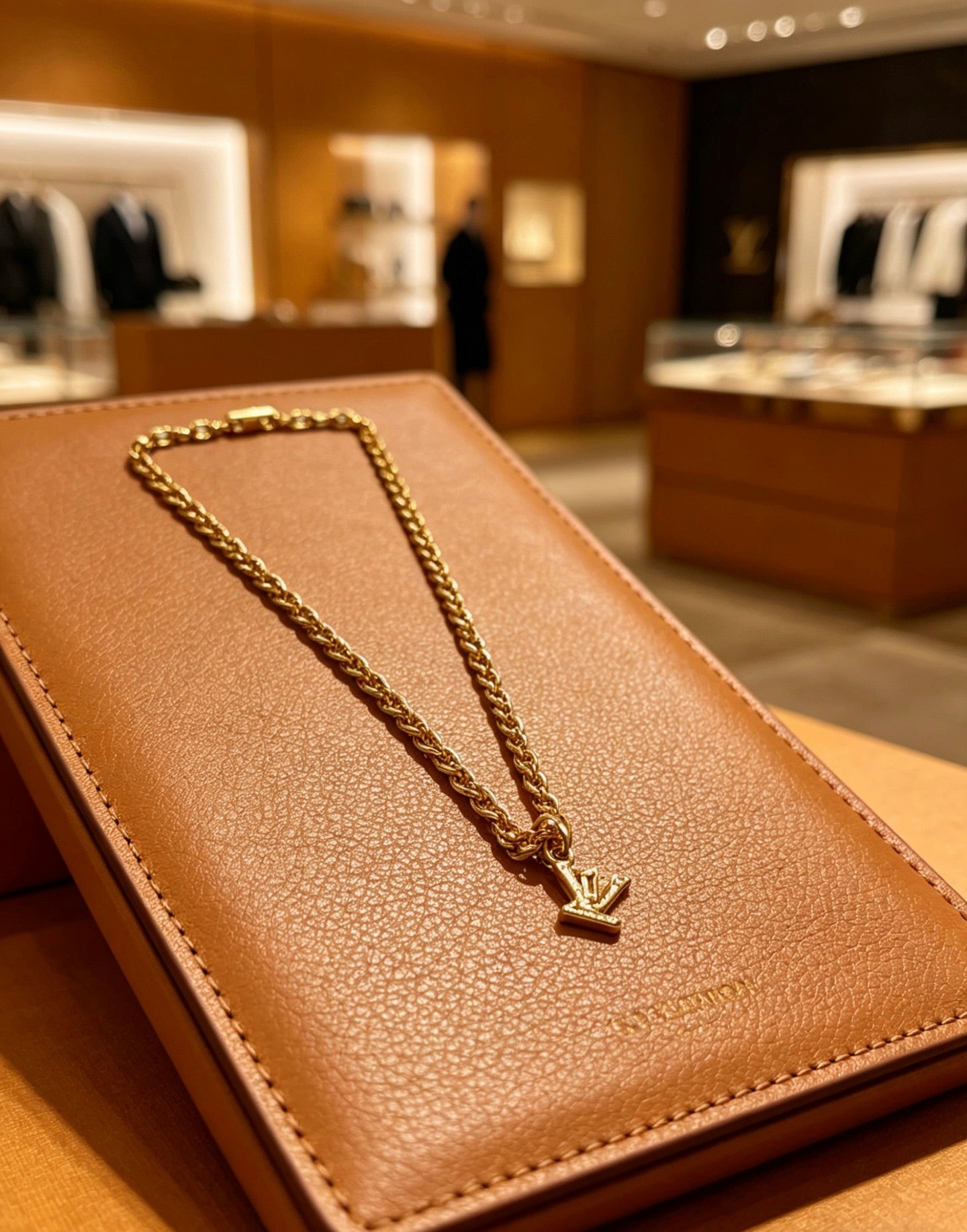 Chain Pendant Necklace in Silver-Tone – Design 031 front product view