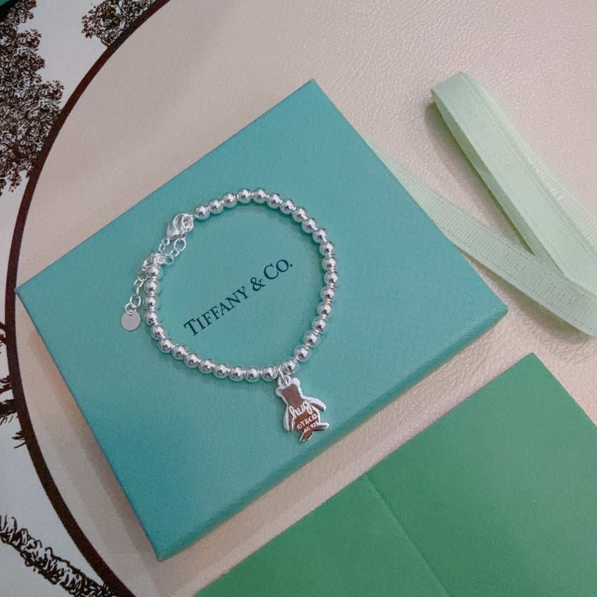 Signature Motif Bracelet in Silver-Tone – Vintage Detail – Design 68 detail view