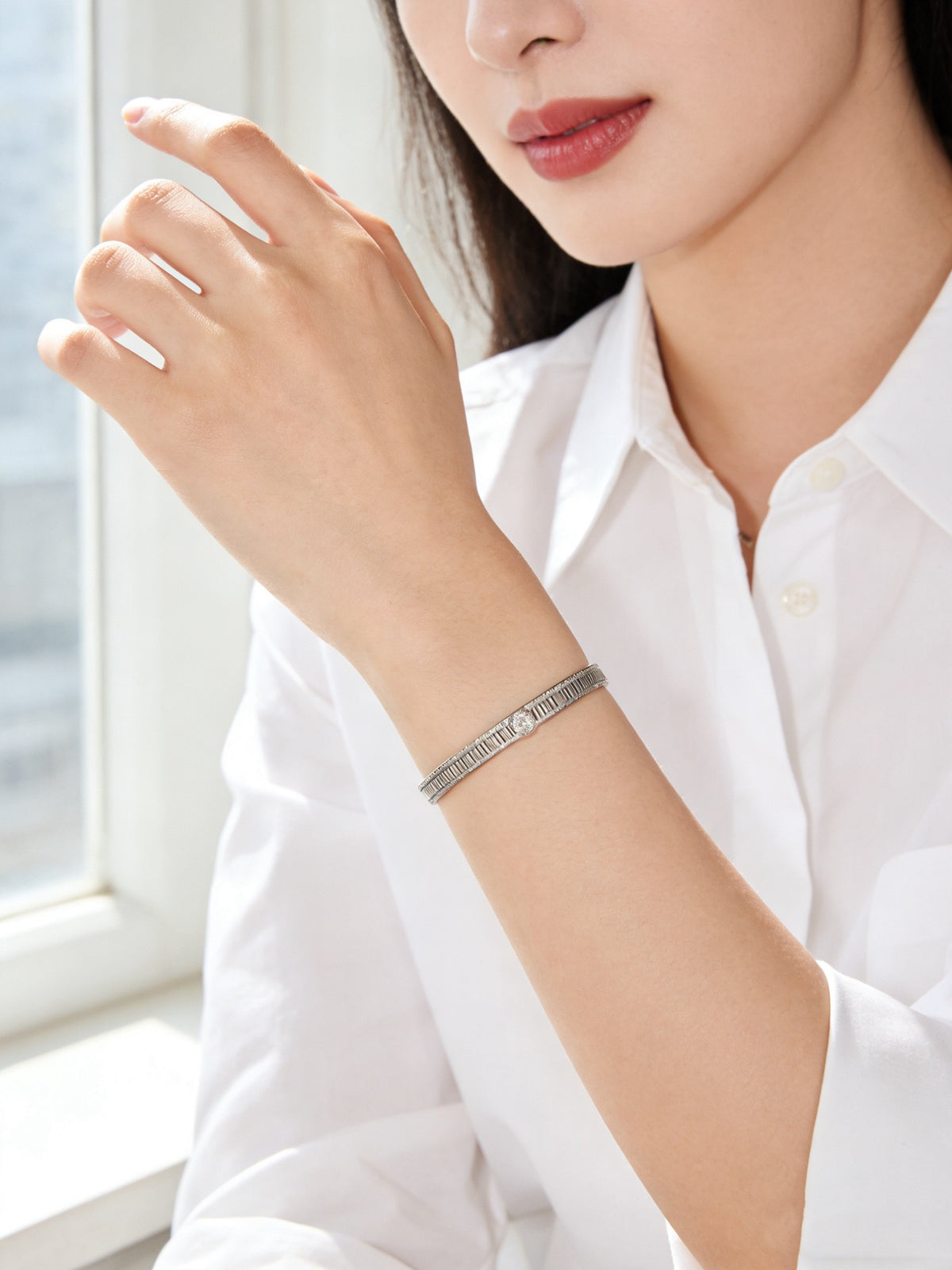 Sculptural Statement Bracelet in Gold-Tone – Design 133 main product view