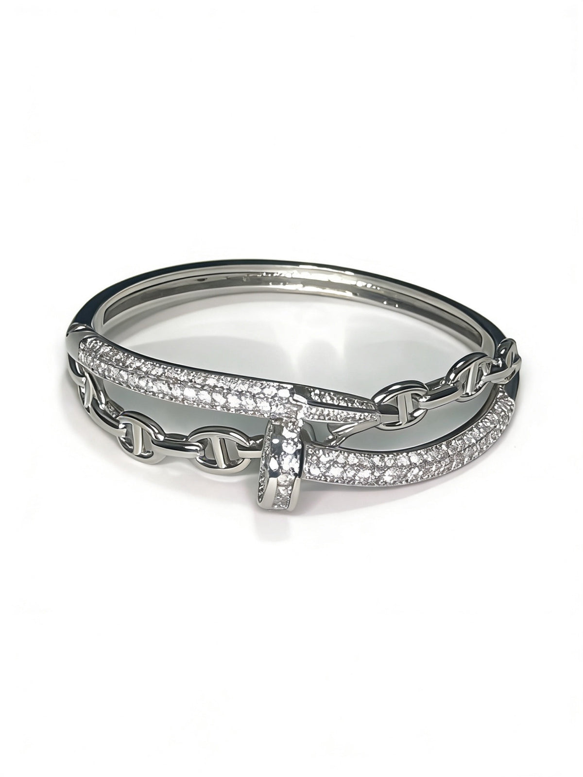 Sculptural Statement Bracelet in Gold-Tone – Design 132 main product view
