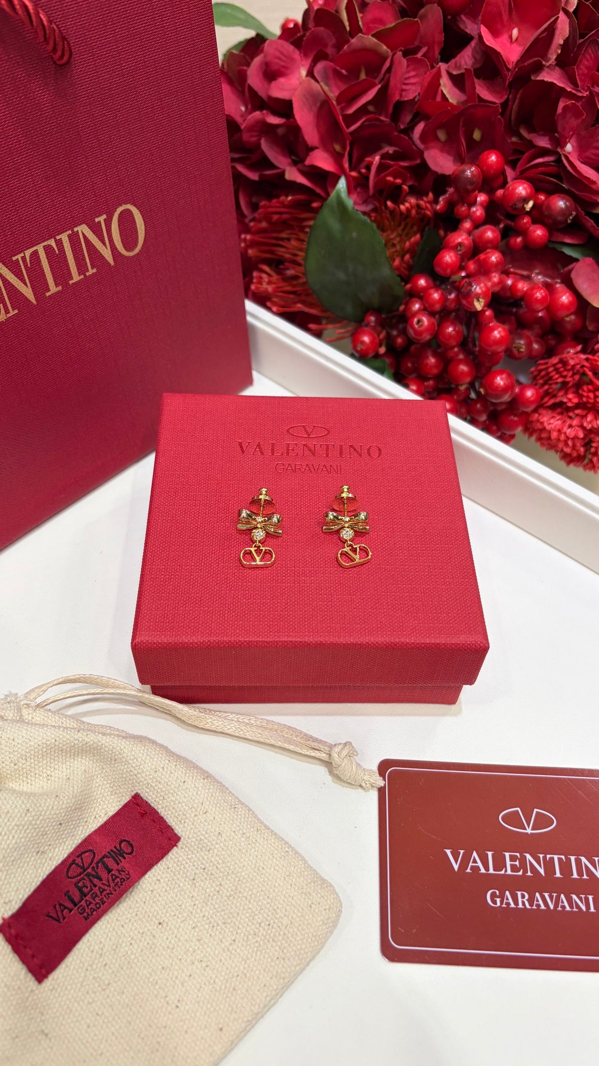 Bow Statement Earrings in Gold-Tone styled detail